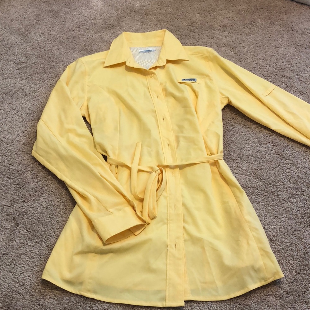 Columbia Tie Waist Coverup Shirt